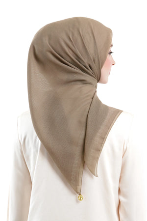 Daily Monogram Scarf - Almond