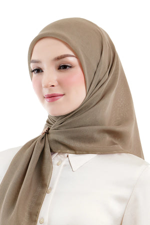 Daily Monogram Scarf - Almond