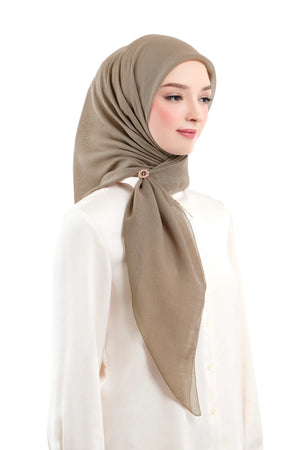 Daily Monogram Scarf - Almond