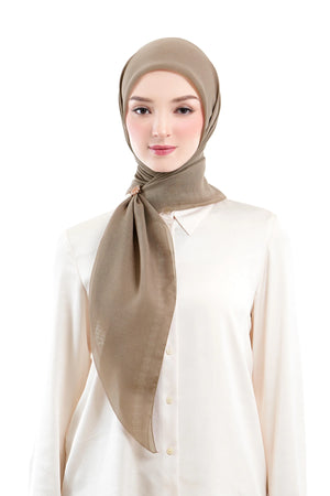 Daily Monogram Scarf - Almond