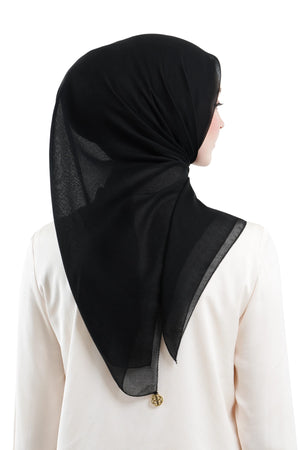 Daily Monogram Scarf - Black