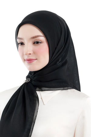 Daily Monogram Scarf - Black