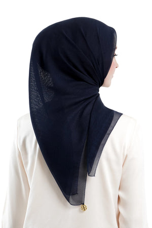 Daily Monogram Scarf - Navy