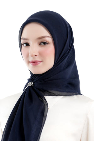 Daily Monogram Scarf - Navy
