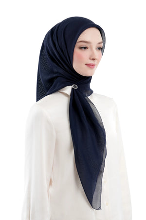 Daily Monogram Scarf - Navy
