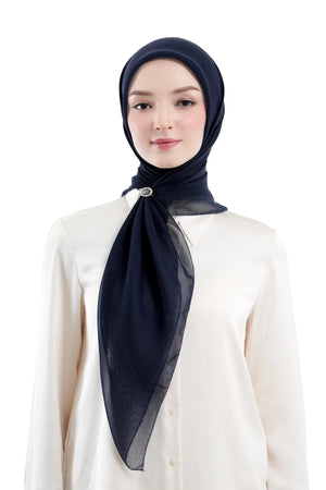 Daily Monogram Scarf - Navy