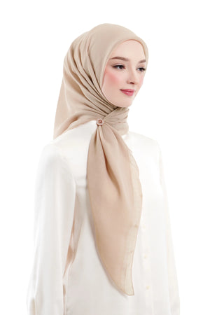 Daily Monogram Scarf - Peach Pink