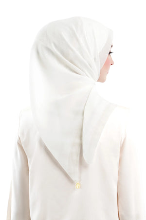 Daily Monogram Scarf - White
