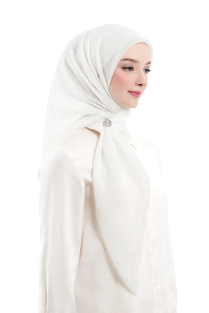 Daily Monogram Scarf - White