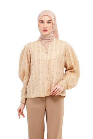 Daisy Embroidery Outer - Beige