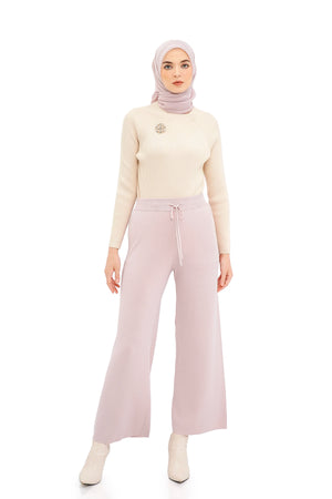 Daisy Knit Pants - Pink