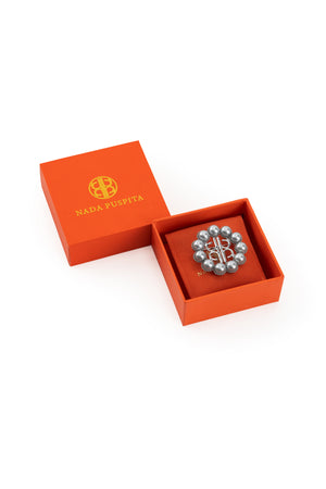 Delina Brooch - Gray