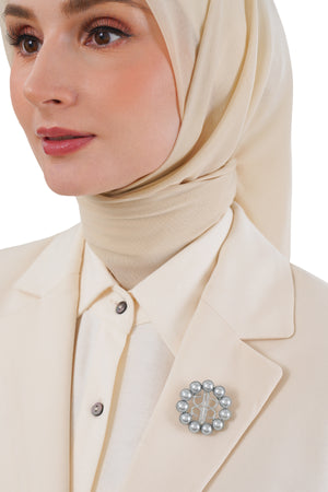 Delina Brooch - Gray