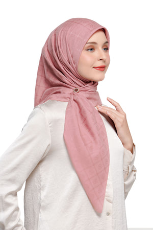 Basic Monogram Scarf - Dusty Rose