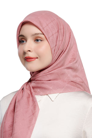 Basic Monogram Scarf - Dusty Rose