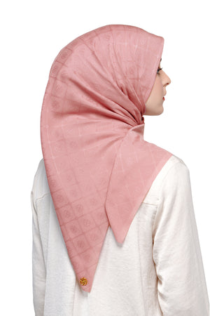 Basic Monogram Scarf - Dusty Rose