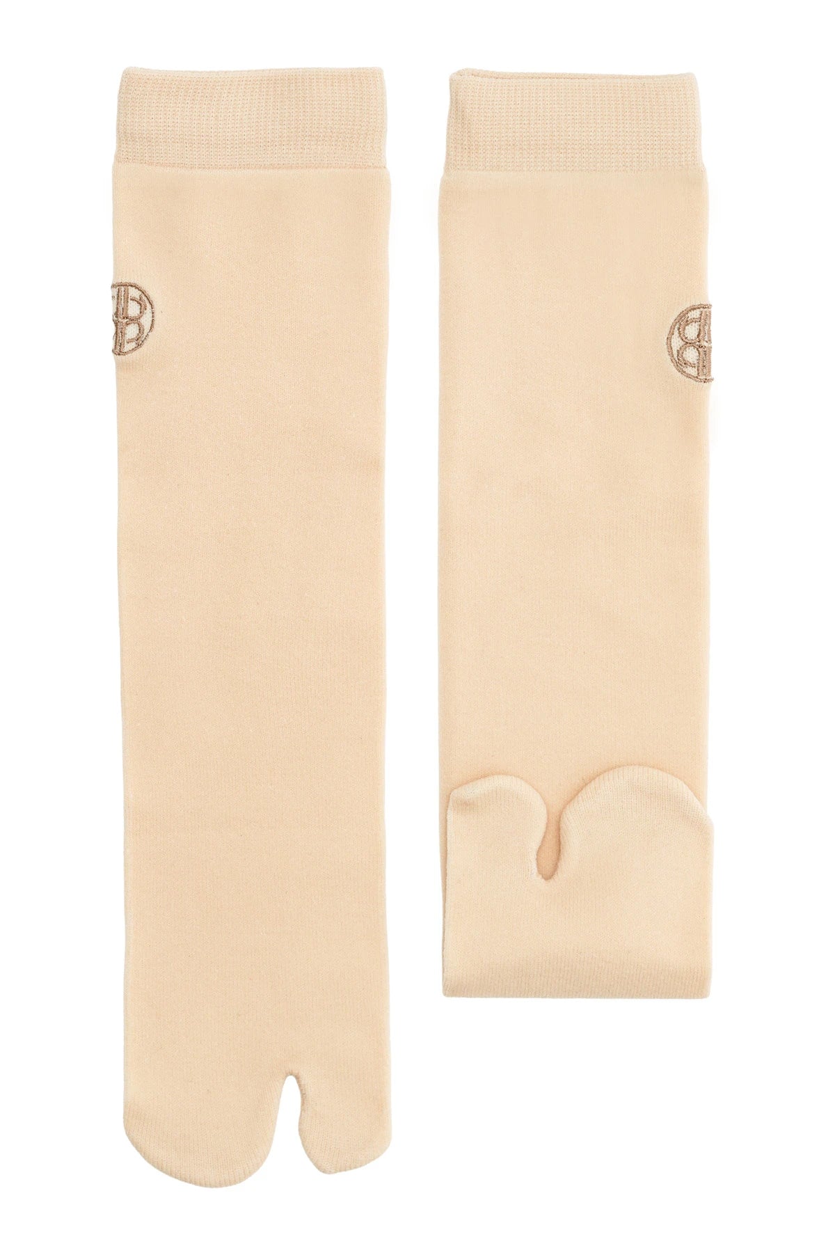 Embroidery Socks - Beige