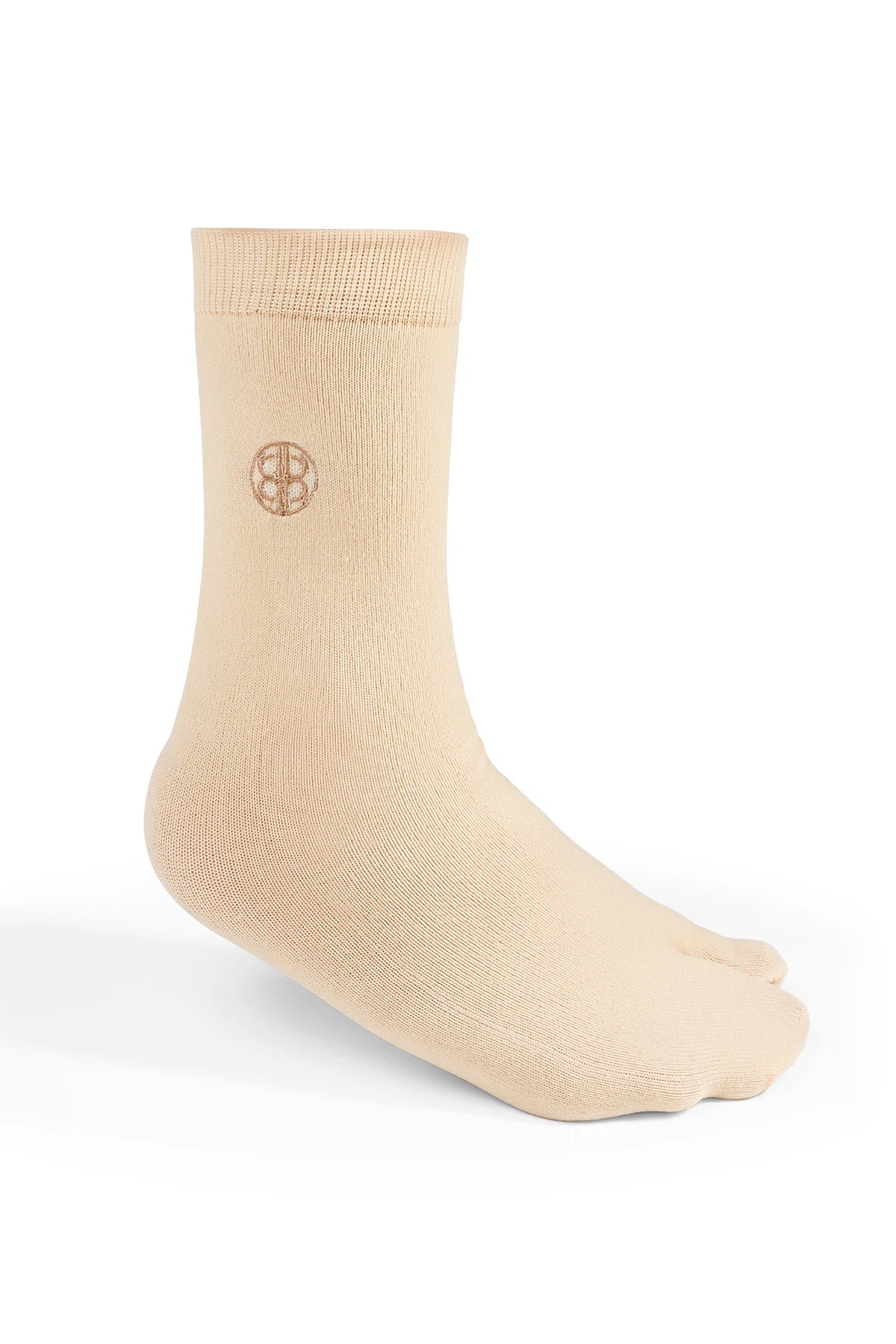 Embroidery Socks - Beige