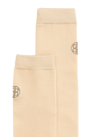 Embroidery Socks - Beige