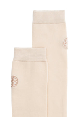 Embroidery Socks - Cream