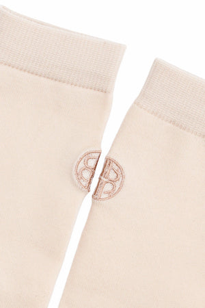Embroidery Socks - Cream