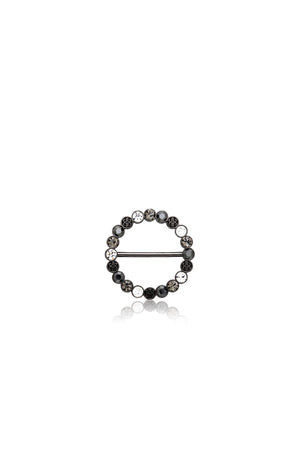 Eternal Ring Brooch - Black