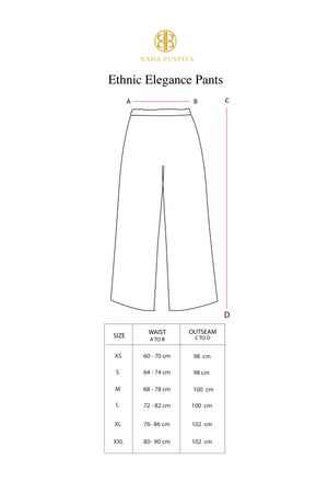 Ethnic Elegance Pants - Navy