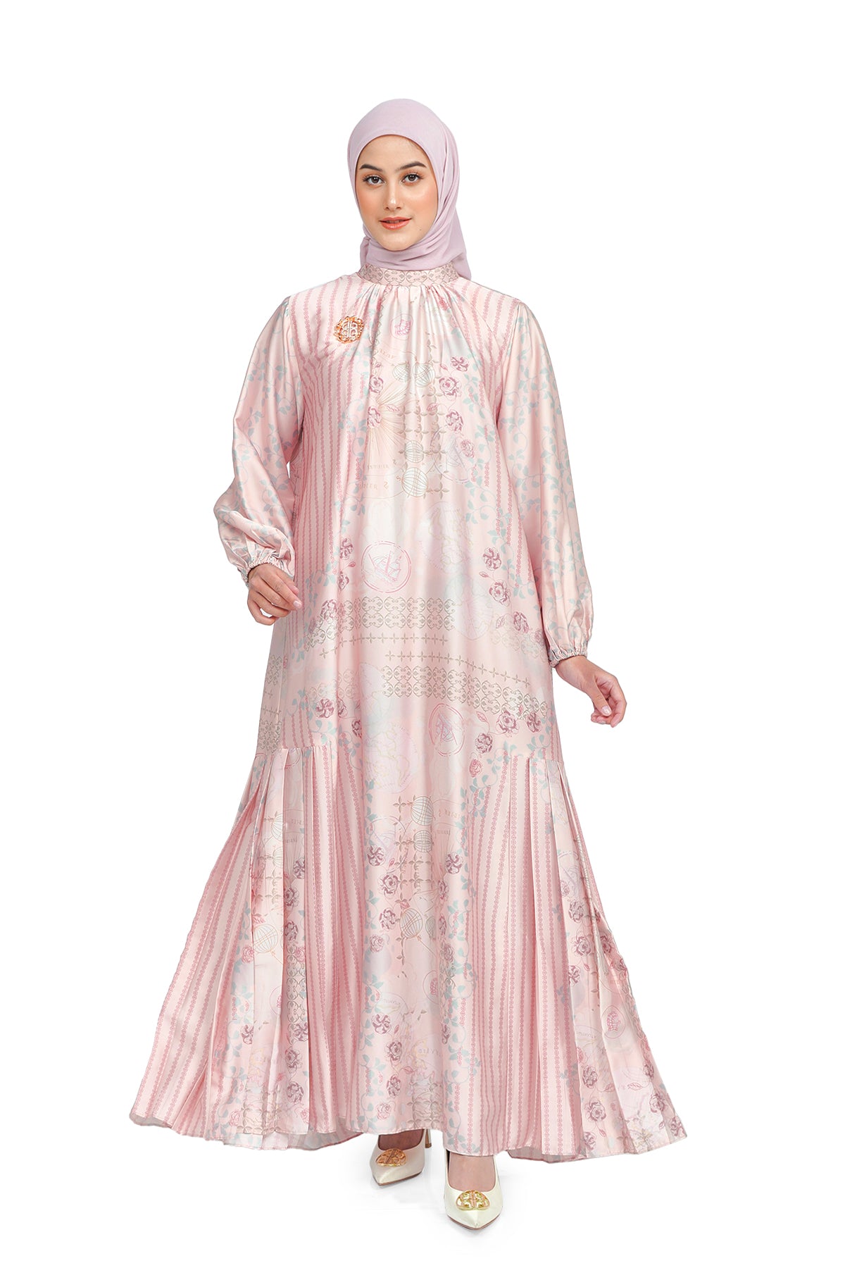 Erde Pleated Dress - Pink