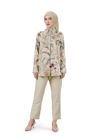 Ethnic Elegance Basic Shirt - Cream