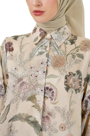 Ethnic Elegance Basic Shirt - Cream