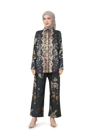 Ethnic Elegance Basic Shirt - Navy