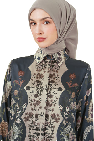 Ethnic Elegance Basic Shirt - Navy
