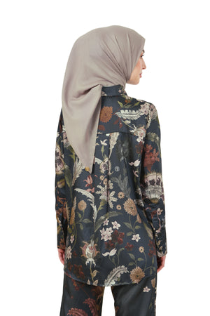 Ethnic Elegance Basic Shirt - Navy