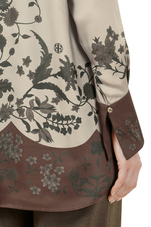 Ethnic Elegance Blouse - Brown
