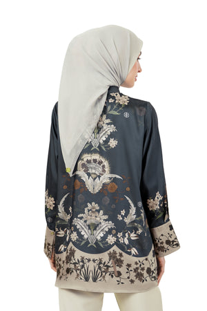 Ethnic Elegance Blouse - Navy