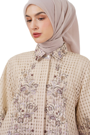 Ethnic Elegance Raglan Shirt - Cream