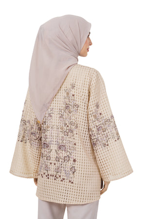 Ethnic Elegance Raglan Shirt - Cream