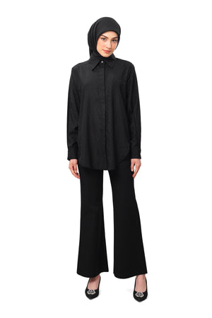 Femme Monogram Shirt - Black