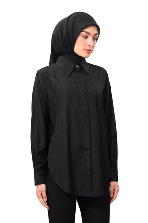Femme Monogram Shirt - Black