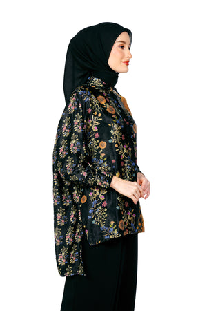 Fleur Gala Oversize Shirt - Black