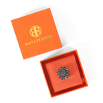 Flora Mini Brooch - Black