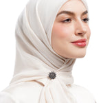 Flora Mini Brooch - Black