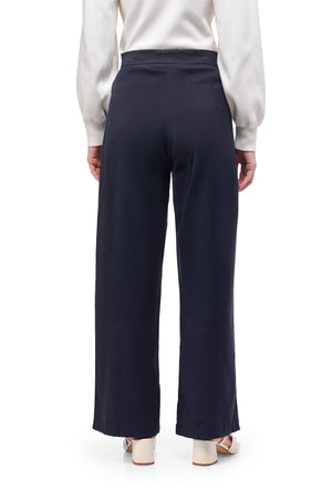 Front Slit Pants - Navy
