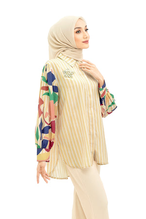 Fruta Stripes Shirt - Yellow