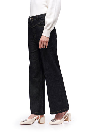 Geneva Denim Pants - Dark Black