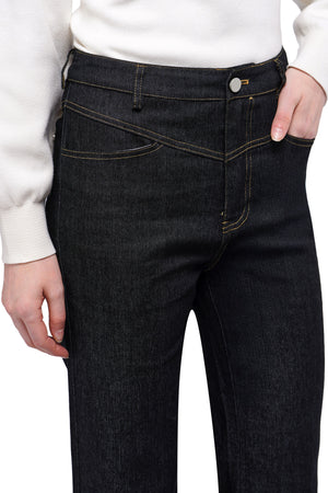 Geneva Denim Pants - Dark Black