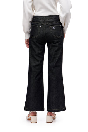 Geneva Denim Pants - Dark Black
