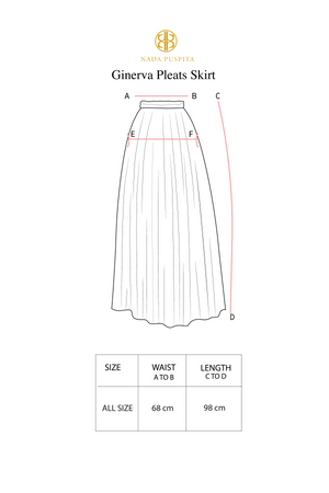 Ginerva Pleats Skirt - White