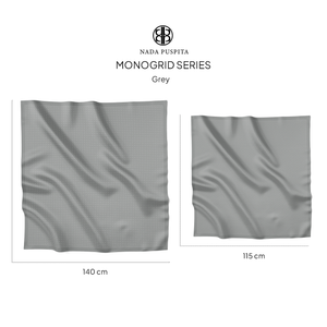 Monogrid Scarf - Gray