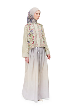 Gardenia Eid Crop Shirt - Beige